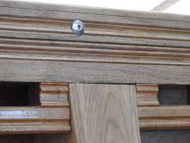 Dollbordbalken auf Endspant mit Schildriemenleiste Wikingerschiff