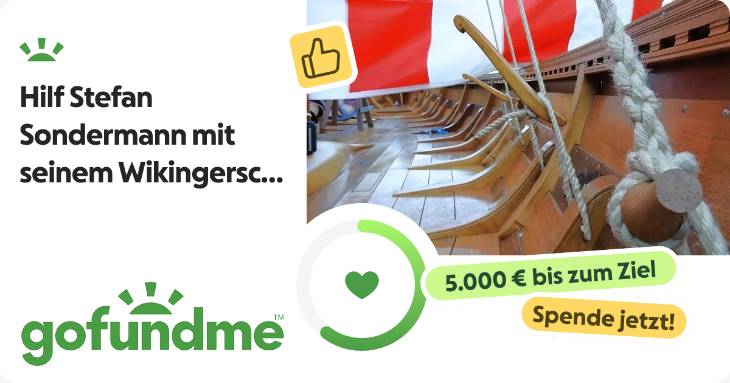 Hilf Stefan Sondermann mit seinem Wikingerschiff zu segeln