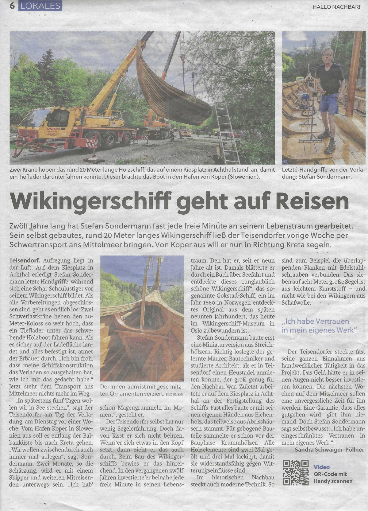 Wikingerschiff geht auf Reisen