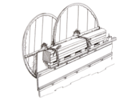 Schildriemen-Leiste zum anbringen der Schilde am Wikinger Boot
