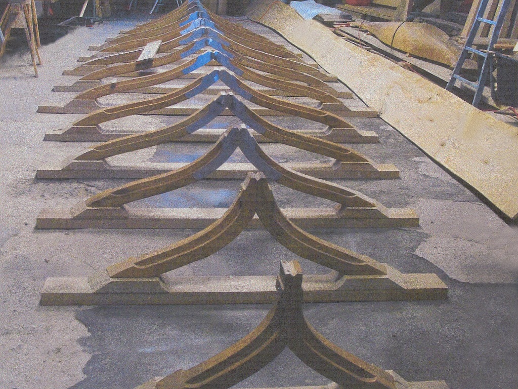 Spanten und Decksbalken