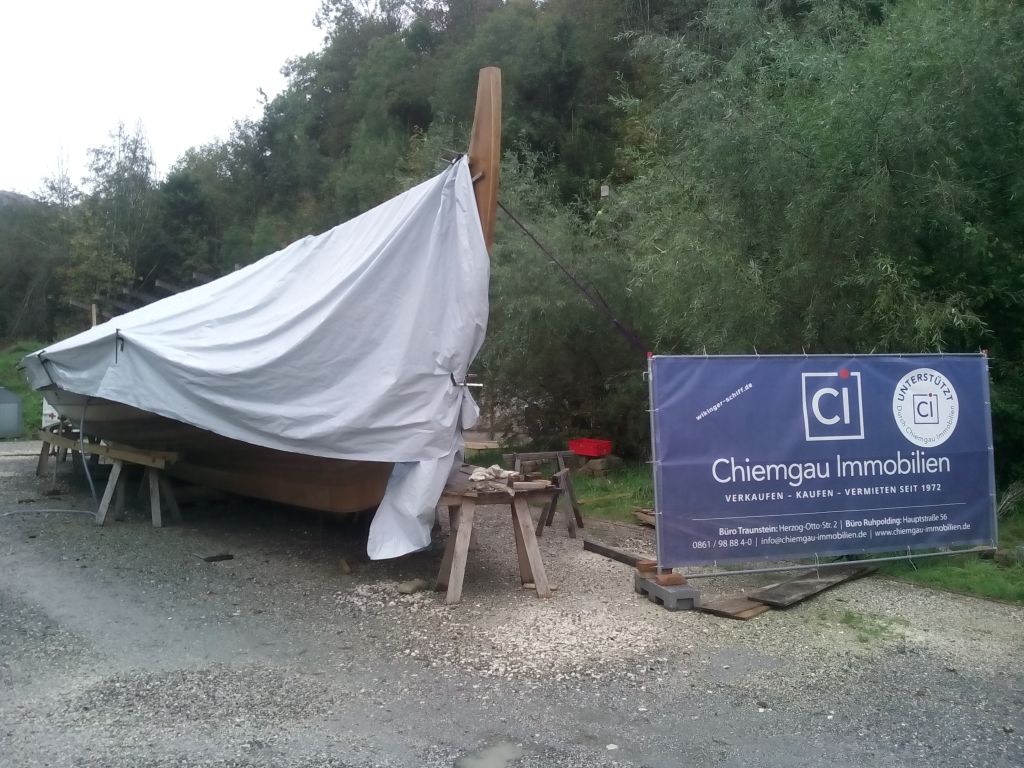 Dachkonstruktion fürs Wikingerschiff